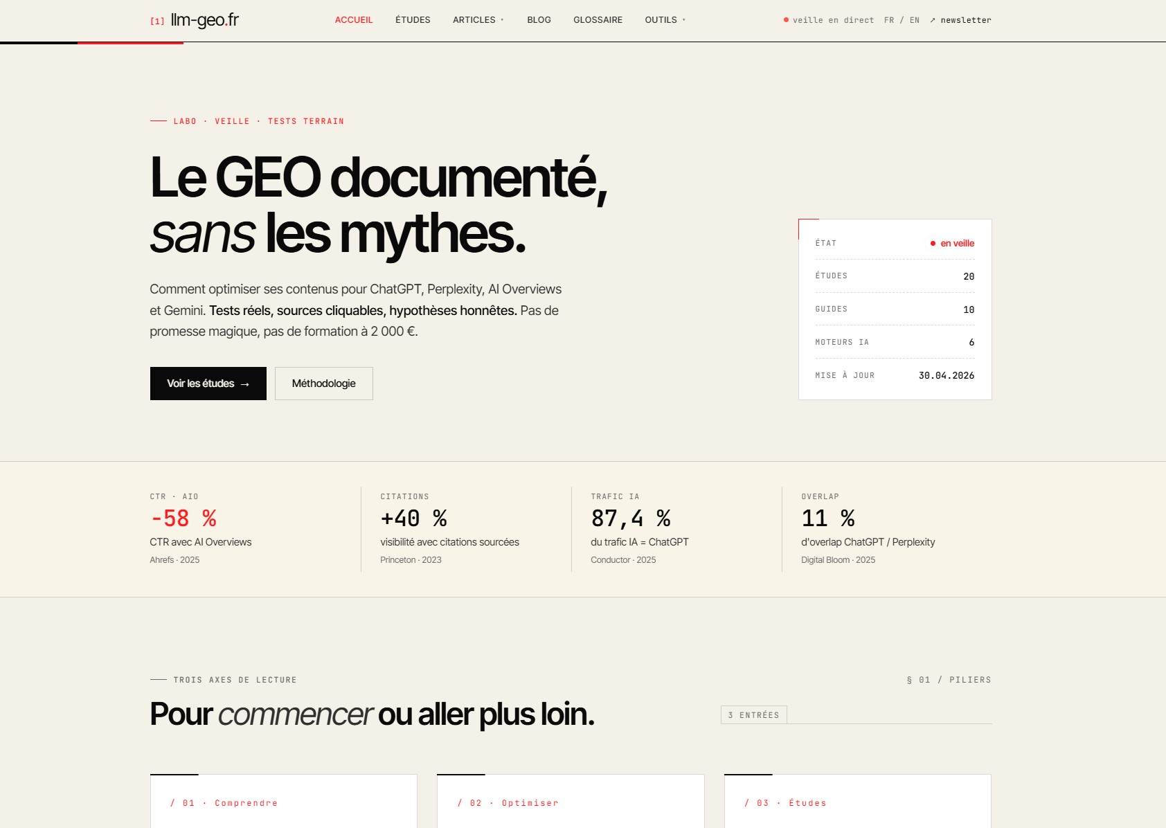 LLM-GEO — laboratoire optimisation IA